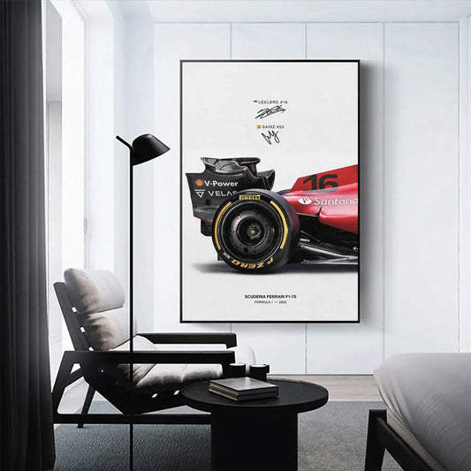 L’Équipe Ferrari Immortalisée sur Toile